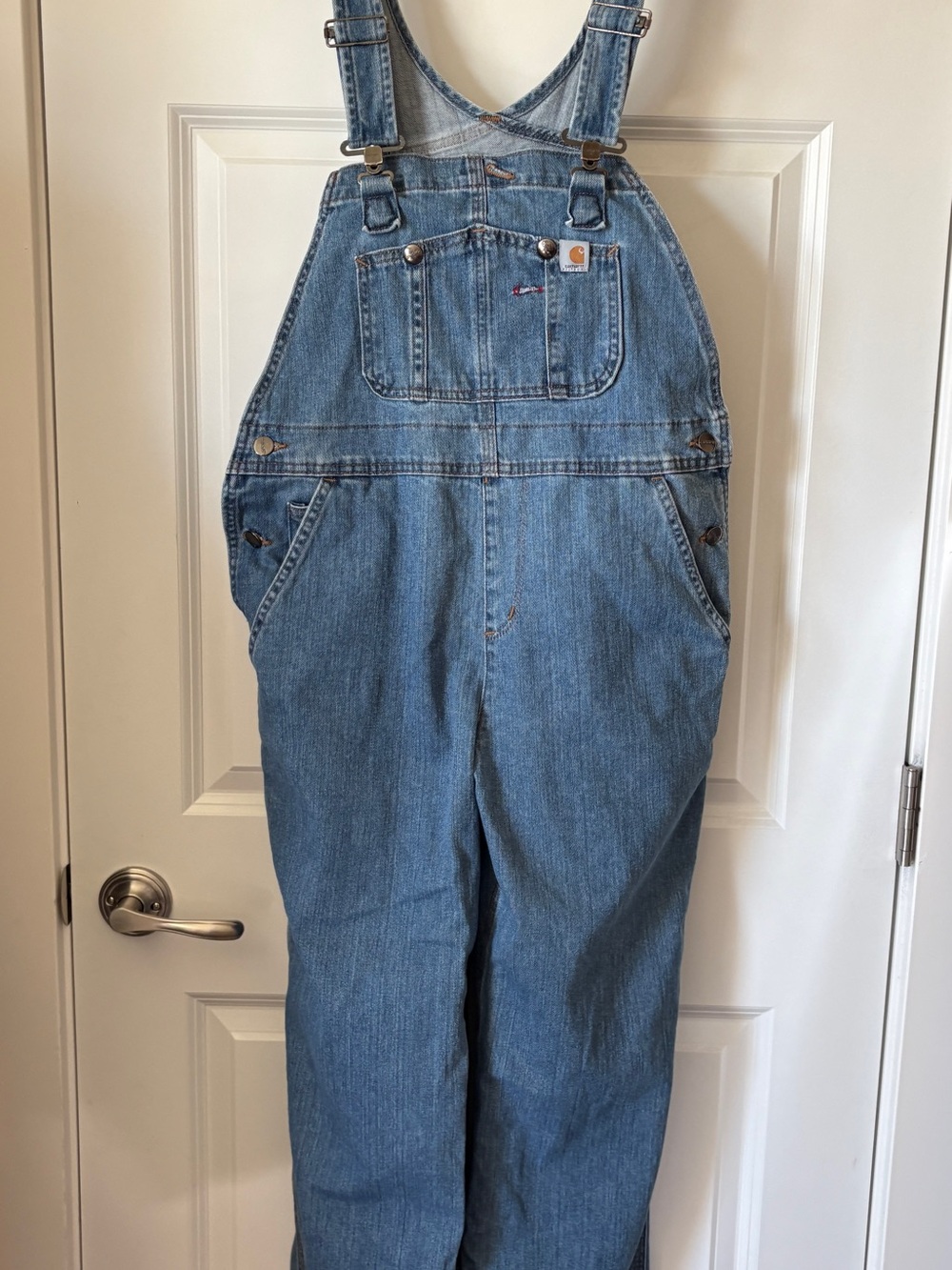 Carhartt Light Blue Denim Women's Overalls Size small